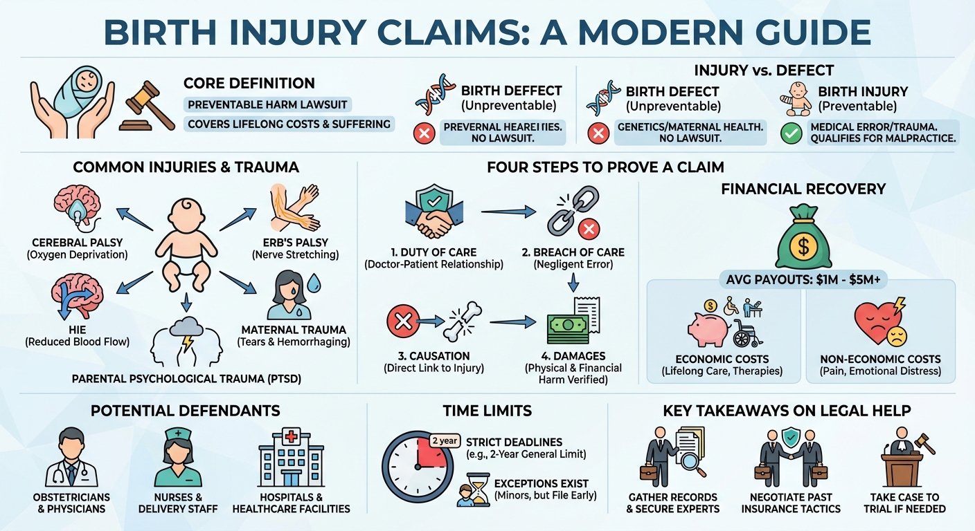 Birth Injury Claims: Guide to Lawsuits Settlements